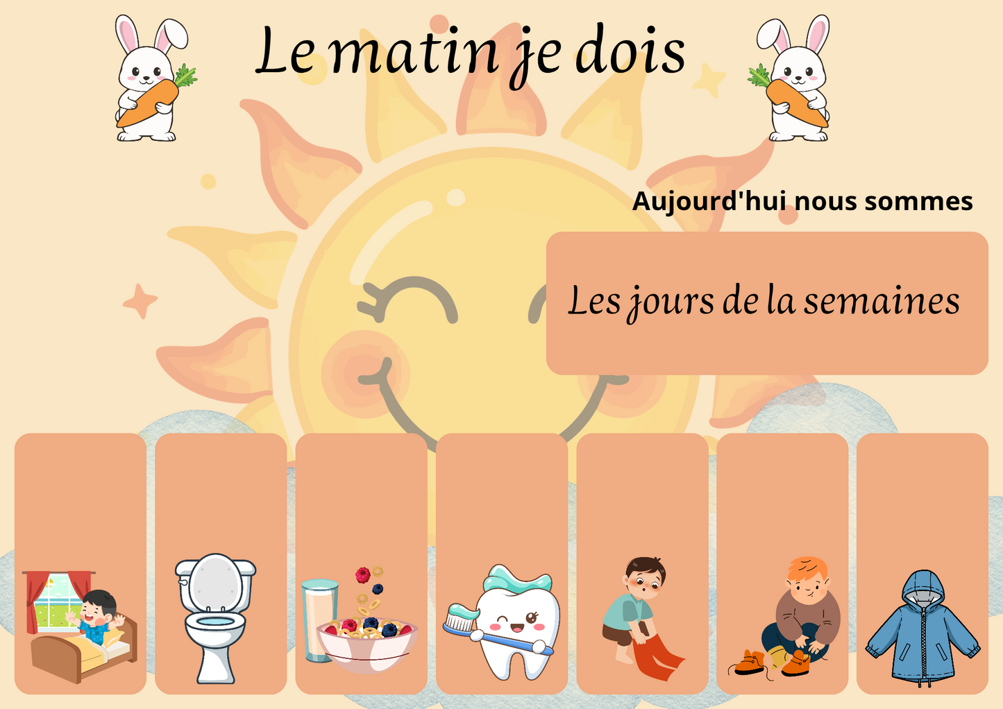 Ma routine du matin  et soir